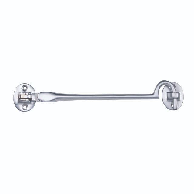 High quality image of Carlisle Brass - Silent Pattern Cabin Hook 196mm - Satin Chrome | Sku. aa63sc | Trade Door Handles.