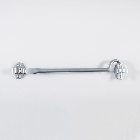 High quality image of Carlisle Brass - Silent Pattern Cabin Hook 245mm - Satin Chrome | Sku. aa64sc | Trade Door Handles.