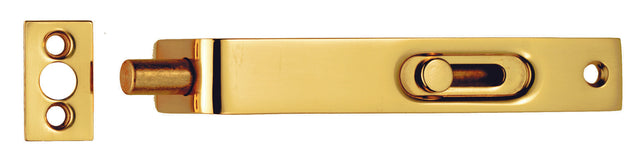 High quality image of Carlisle Brass - Sunk Slide Flush Bolt - Polished Brass | Sku. aa79 | Trade Door Handles.
