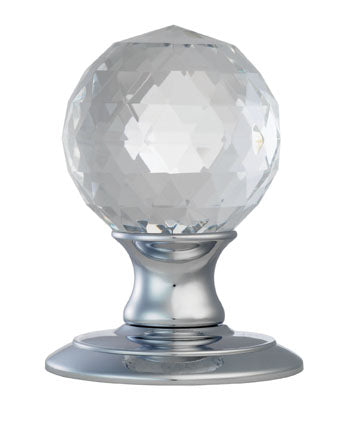 High quality image of Carlisle Brass - Ice Facetted Crystal Knob - Polished Chrome | Sku. ac020cp | Trade Door Handles.