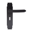 High quality image of Carlisle Brass - Art Deco Lever on Lock Backplate - Matt Black | Sku. adr011mb | Trade Door Handles.