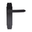 High quality image of Carlisle Brass - Art Deco Lever on Latch Backplate - Matt Black | Sku. adr012mb | Trade Door Handles.