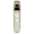 High quality image of Carlisle Brass - Art Deco Knob on Lock Backplate - Satin Nickel | Sku. adr021sn | Trade Door Handles.