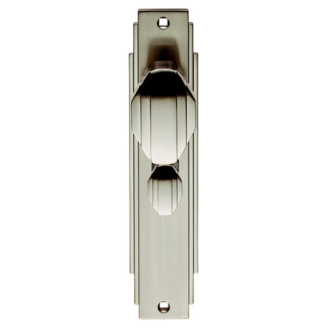 High quality image of Carlisle Brass - Art Deco Knob on WC Backplate - Satin Nickel | Sku. adr023sn | Trade Door Handles.