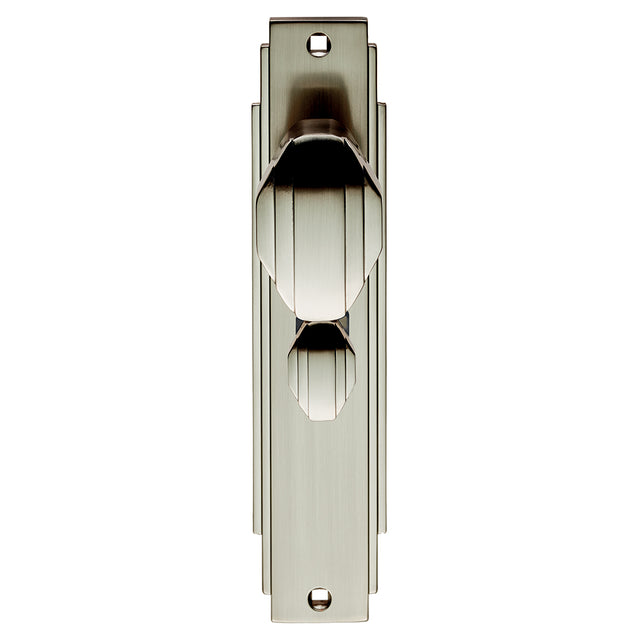 High quality image of Carlisle Brass - Art Deco Knob on WC Backplate - Satin Nickel | Sku. adr023sn | Trade Door Handles.