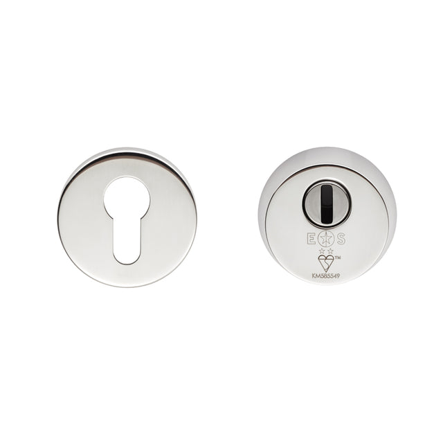 High quality image of Eurospec - 2 Star Security Escutcheon Set | Sku. aeb1750bss | Trade Door Handles.