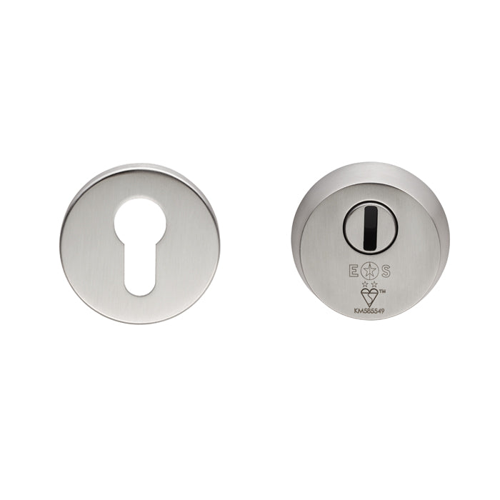 High quality image of Eurospec - 2 Star Security Escutcheon Set | Sku. aeb1750sss | Trade Door Handles.