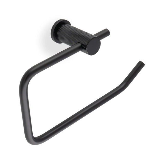 Alexander & Wilks Accessories Matt Black / Toilet Roll Holder Alexander & Wilks - Brunel Diamond Knurled Toilet Roll Holder-Black