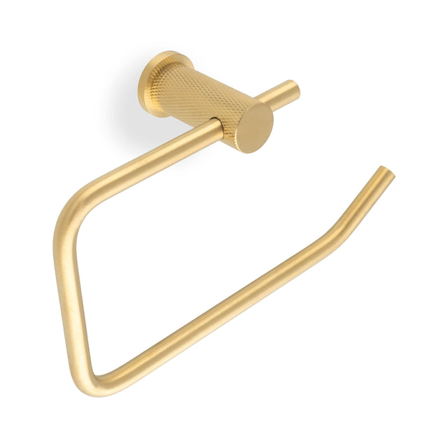 Alexander & Wilks Accessories Brass PVD / Toilet Roll Holder Alexander & Wilks - Brunel Diamond Knurled Toilet Roll Holder-Satin Brass PVD