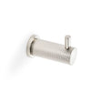 Alexander & Wilks Accessories Polished Nickel PVD / Single Coat Hooks Alexander & Wilks Brunel Knurled Coat Hook - Polished Nickel PVD