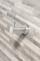 Alexander & Wilks Accessories Polished Chrome / Single Coat Hooks Alexander & Wilks Brunel Reeded Coat Hook - Polished Chrome