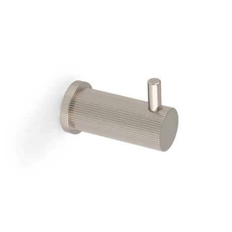 Alexander & Wilks Accessories Polished Nickel PVD / Single Coat Hooks Alexander & Wilks Brunel Reeded Coat Hook - Polished Nickel PVD
