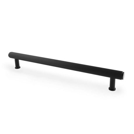 Alexander & Wilks Cabinet Hardware Black / Cabinet Pull Handles / 224mm Alexander & Wilks Crispin Reeded T-bar Cupboard Pull Handle - Black - 224mm