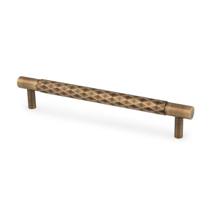 Alexander & Wilks Cabinet Hardware Antique Brass / Cabinet Pull Handles / 160mm Alexander & Wilks Diamond Cut Cabinet Pull Handle - 160mm C/C - Antique Brass