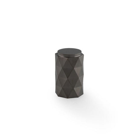 Alexander & Wilks Cabinet Hardware Dark Bronze PVD / Cabinet Knobs / 30mm Dia. Alexander & Wilks Diamond Cut Cylinder Cabinet Knob - 30mm - Dark Bronze PVD