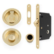 Alexander & Wilks Locks & Latches Satin Brass PVD / Sliding Door Lock Alexander & Wilks - Radius Sliding Door Lock Set - Satin Brass PVD