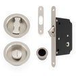 Alexander & Wilks Locks & Latches Satin Nickel / Sliding Door Lock Alexander & Wilks - Radius Sliding Door Lock Set - Satin Nickel