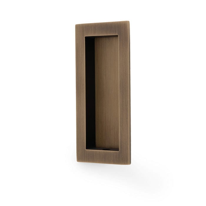 Alexander & Wilks Door Furniture Antique Brass / Flush Pull Alexander & Wilks - RECTANGULAR FLUSH PULL - 100X45MM - Antique Brass