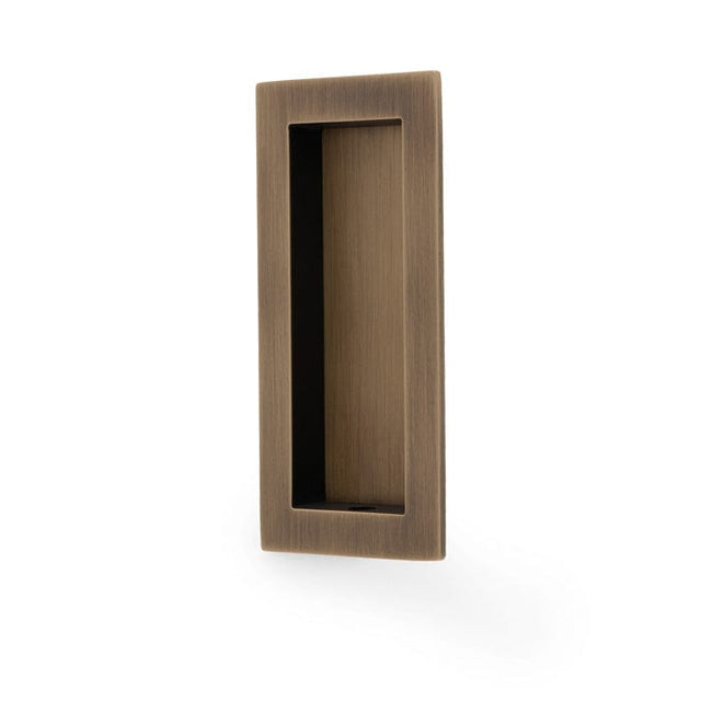 Alexander & Wilks Door Furniture Antique Brass / Flush Pull Alexander & Wilks - RECTANGULAR FLUSH PULL - 100X45MM - Antique Brass