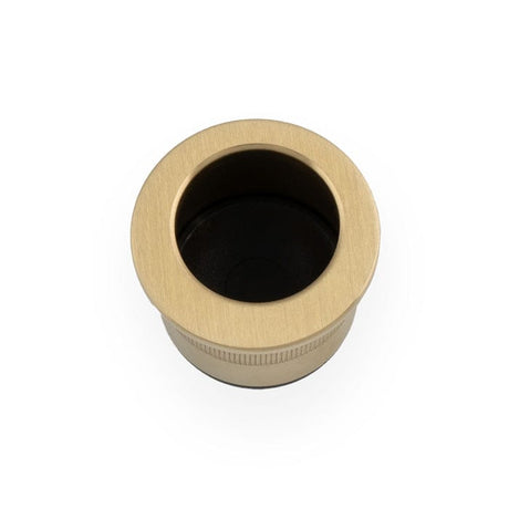 Alexander & Wilks Door Furniture Satin Brass PVD / Finger Edge Pull Alexander & Wilks - Round Sliding Door Finger Edge Pull-Satin Brass PVD