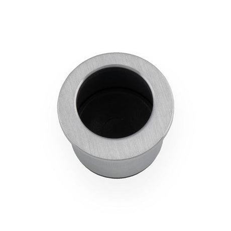 Alexander & Wilks Door Furniture Satin Chrome / Finger Edge Pull Alexander & Wilks - Round Sliding Door Finger Edge Pull-Satin Chrome