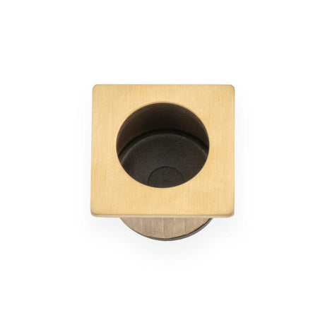Alexander & Wilks Door Furniture Satin Brass PVD / Door Edge Pull Alexander & Wilks - Sliding Door Finger Edge Pull (Square) Satin Brass PVD