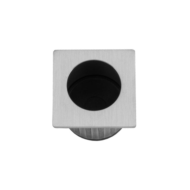 Alexander & Wilks Door Furniture Satin Chrome / Door Edge Pull Alexander & Wilks - Sliding Door Finger Edge Pull (Square) Satin Chrome