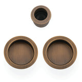 Alexander & Wilks Door Furniture Antique Brass / Flush Pull Alexander & Wilks - Sliding door pull kit-Antique Brass