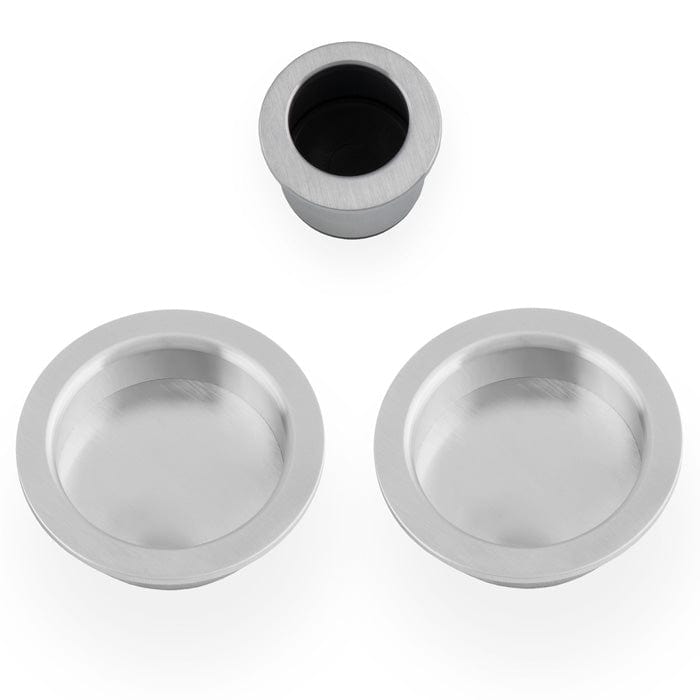 Alexander & Wilks Door Furniture Satin Chrome / Flush Pull Alexander & Wilks - Sliding door pull kit-Satin Chrome