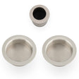 Alexander & Wilks Door Furniture Satin Nickel / Flush Pull Alexander & Wilks - Sliding door pull kit-Satin Nickel