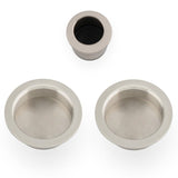 Alexander & Wilks Door Furniture Satin Nickel / Flush Pull Alexander & Wilks - Sliding door pull kit-Satin Nickel