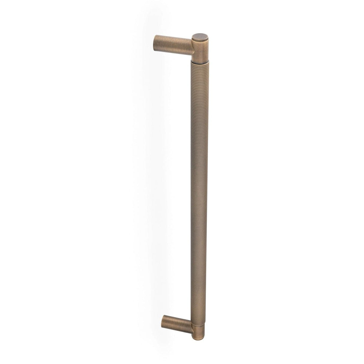 Alexander & Wilks Door Furniture Antique Brass / 450mm Alexander & Wilks Spitfire Diamond Knurled 450mm Pull Handle - Antique Brass