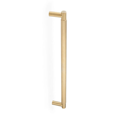Alexander & Wilks Door Furniture Satin Brass PVD / 450mm Alexander & Wilks Spitfire Diamond Knurled 450mm Pull Handle - Satin Brass PVD