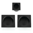Alexander & Wilks Door Furniture Black / Flush Pull Alexander & Wilks - Square sliding door pull kit-Black