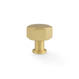 Alexander & Wilks Cabinet Hardware Satin Brass / Cabinet Knobs Alexander & Wilks - Vesper Hex Cabinet Knob - Satin Brass