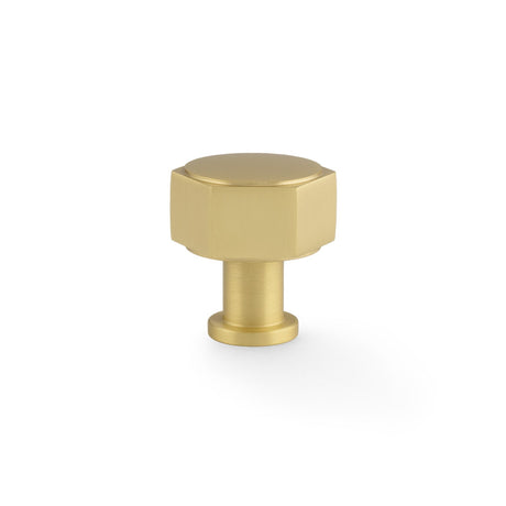 Alexander & Wilks Cabinet Hardware Satin Brass / Cabinet Knobs Alexander & Wilks - Vesper Hex Cabinet Knob - Satin Brass