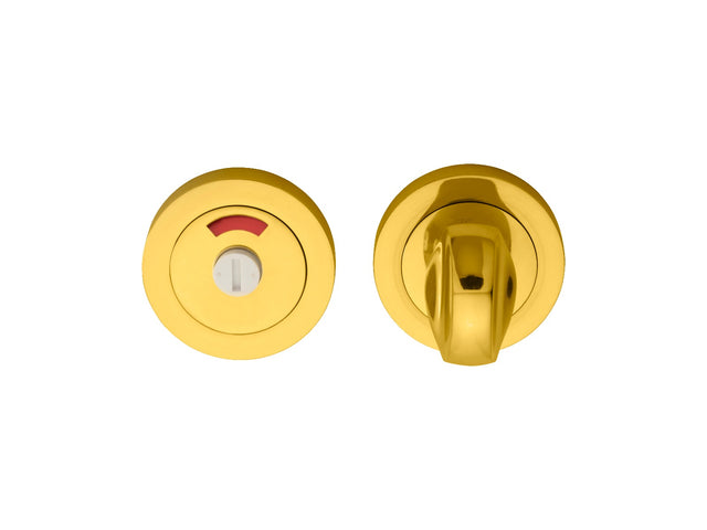High quality image of Manital - Turn and Release with Indicator - Polished Brass | Sku. aq11 | Trade Door Handles.