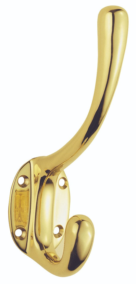 High quality image of Carlisle Brass - Hat and Coat Hook - Polished Brass | Sku. aq25 | Trade Door Handles.