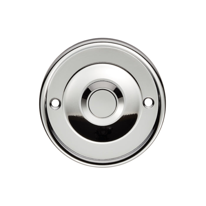 High quality image of Carlisle Brass - Round Bell Push - Polished Chrome | Sku. aq30cp | Trade Door Handles.
