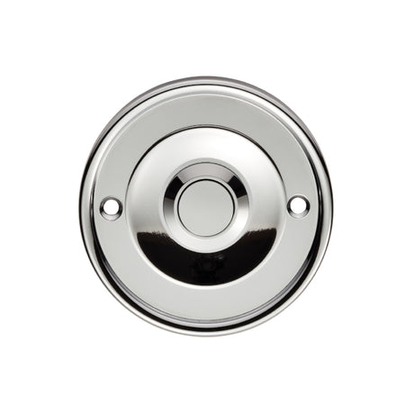 High quality image of Carlisle Brass - Round Bell Push - Polished Chrome | Sku. aq30cp | Trade Door Handles.