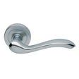 High quality image of Manital - Apollo Lever on Round Rose - Satin Chrome | Sku. aq3sc | Trade Door Handles.