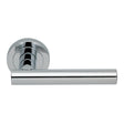High quality image of Manital - Calla Lever on Round Rose - Polished Chrome | Sku. aq4cp | Trade Door Handles.