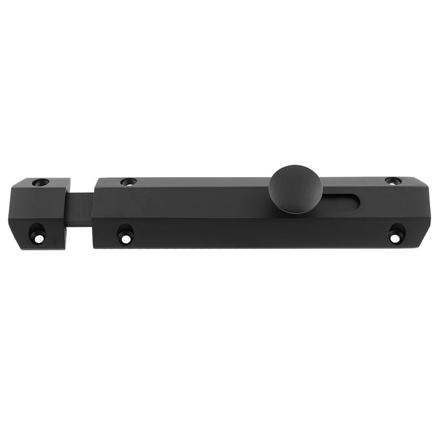 High quality image of Carlisle Brass - 152 x 36mm surface bolt c/w keep flat & angled mortice keeps - matt black | Sku. aq82mb | Trade Door Handles.
