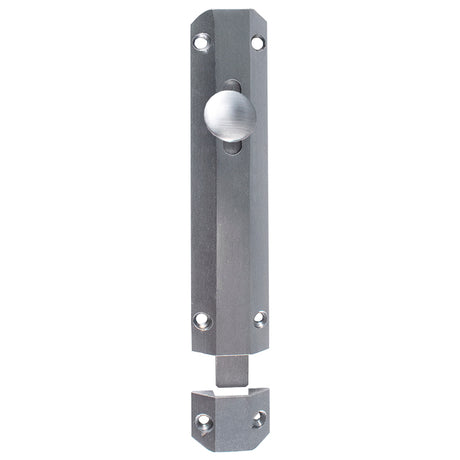 High quality image of Carlisle Brass - Surface Bolt 152mm - Satin Chrome | Sku. aq82sc | Trade Door Handles.