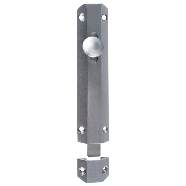 High quality image of Carlisle Brass - Surface Bolt 152mm - Satin Chrome | Sku. aq82sc | Trade Door Handles.