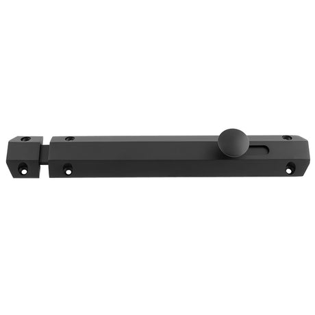 High quality image of Carlisle Brass - 203 x 36mm surface bolt c/w keep flat & angled mortice keeps - matt black | Sku. aq83mb | Trade Door Handles.