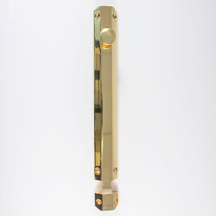 High quality image of Carlisle Brass - Surface Bolt 255mm - Polished Brass | Sku. aq84 | Trade Door Handles.