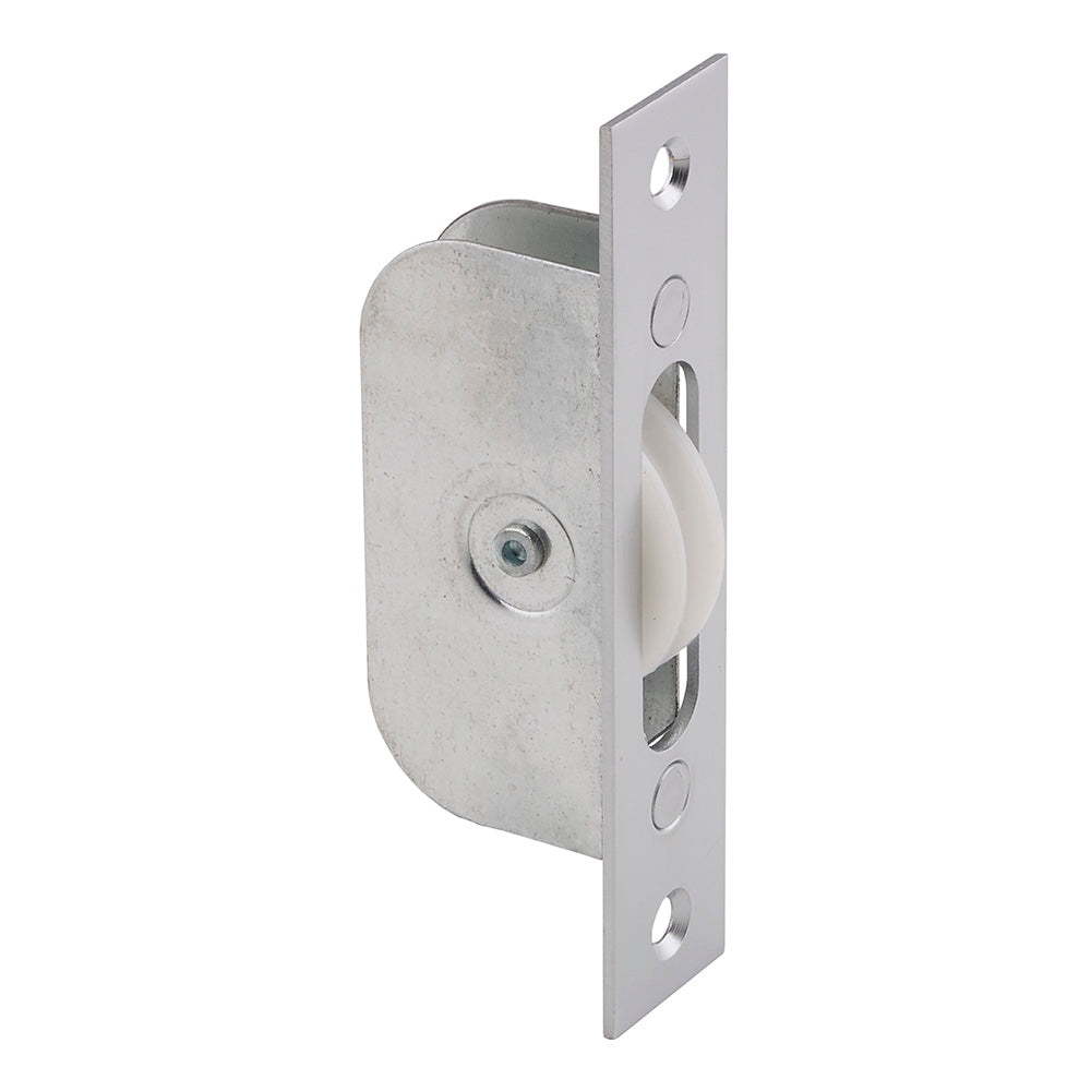 High quality image of Carlisle Brass - Sash Window Axle Pulley No 2 - Satin Chrome | Sku. aq92sc | Trade Door Handles.