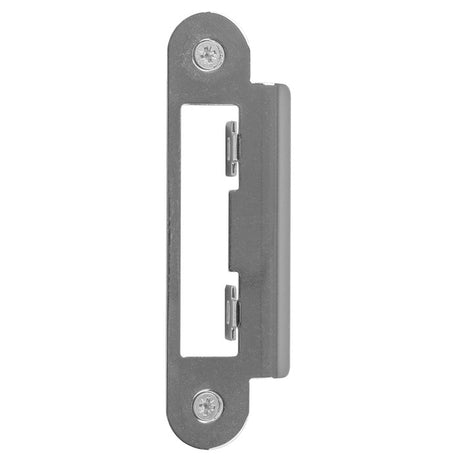 Discover the Eurospec - strike plate dust box & fixings - lse/bae - radius
 - nickel plated | Sku. asp8001np-r | Trade Door Handles.