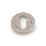 High quality image of Alexander & Wilks - Escutcheon Euro Profile On 50X6mm Rose Satin Nickel | Sku. aw390sn | Trade Door Handles.
